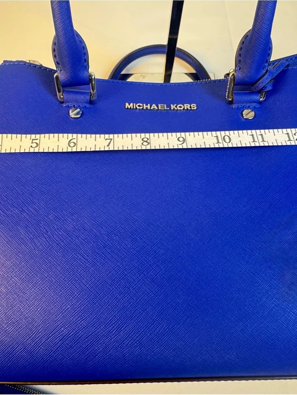 Michael Kors Electric Blue Saffiano Leather Tote - Picture 8 of 10